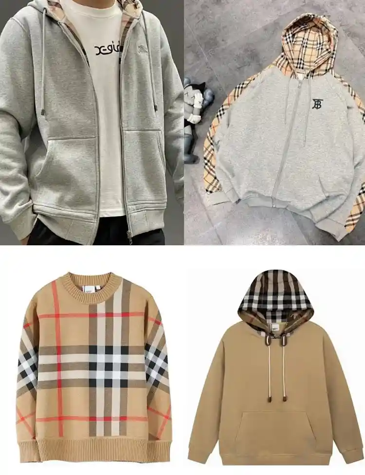 Burberry Check Hoodie & Sweater Set [1:1 Replica]