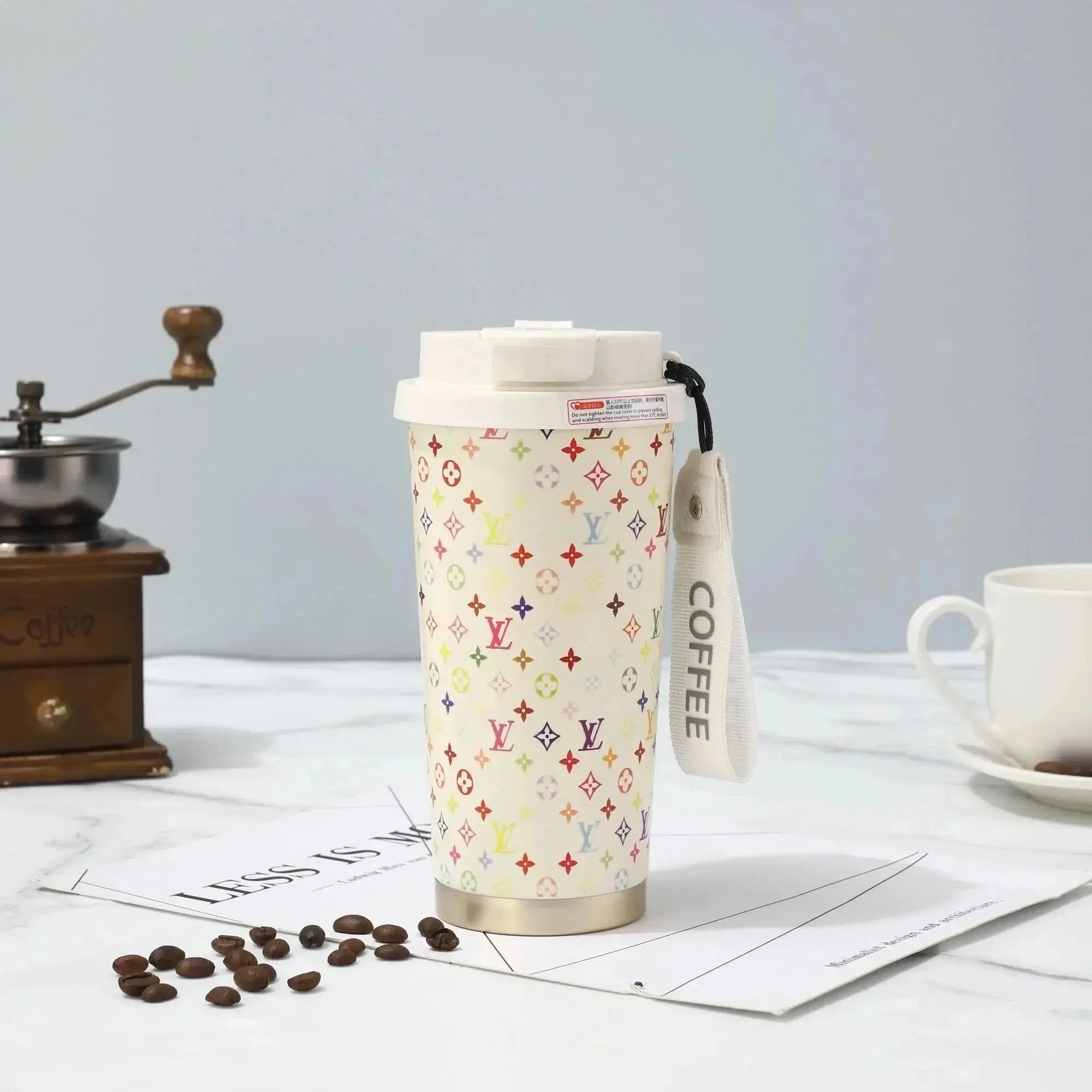 Louis Vuitton LV light luxury high-end large capacity insulated coffee cup — foto 2 de 3