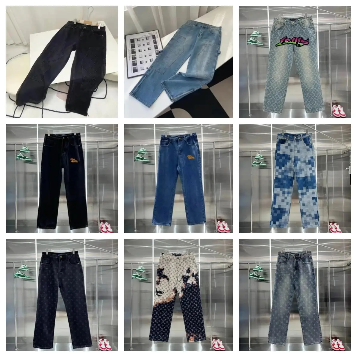 LV Louis Vuitton Monogram Jeans [9 Styles]